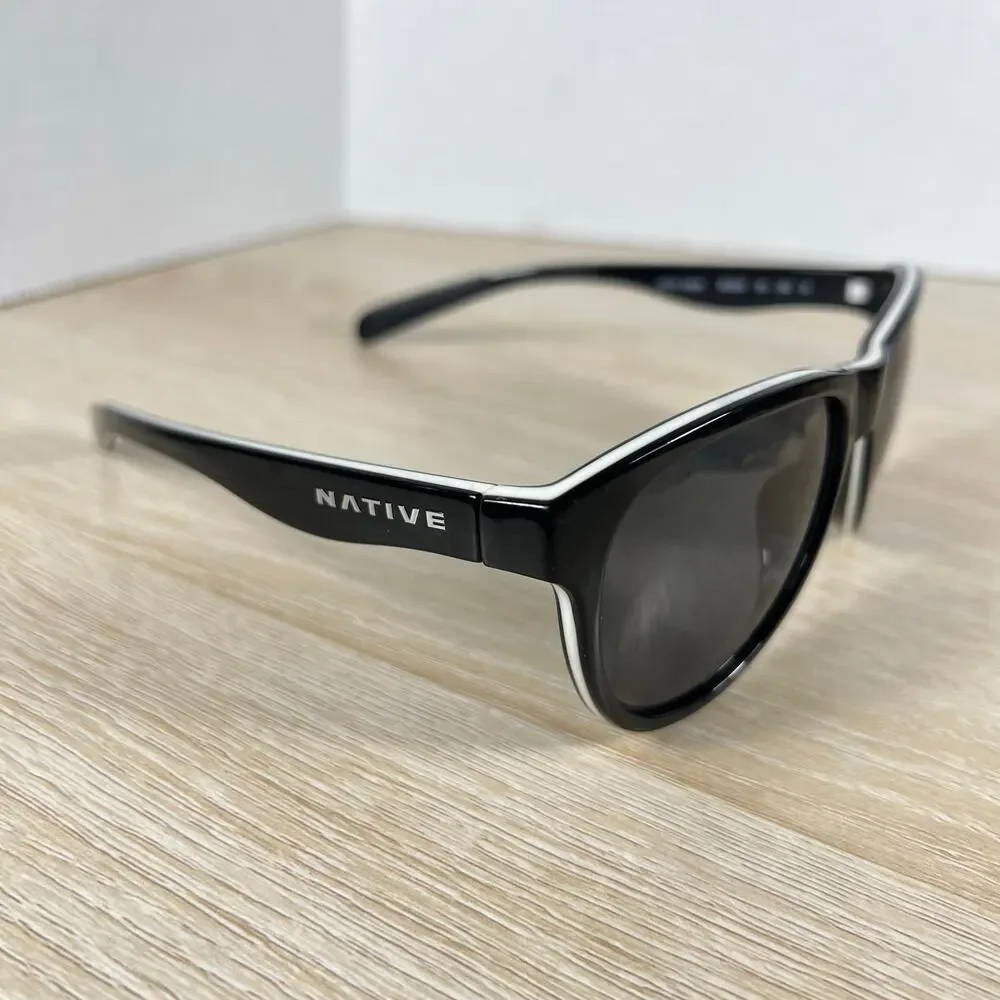 Native Acadia 193 300 AC Sunglasses 17 V1 Polished Black Excellent Cond!
